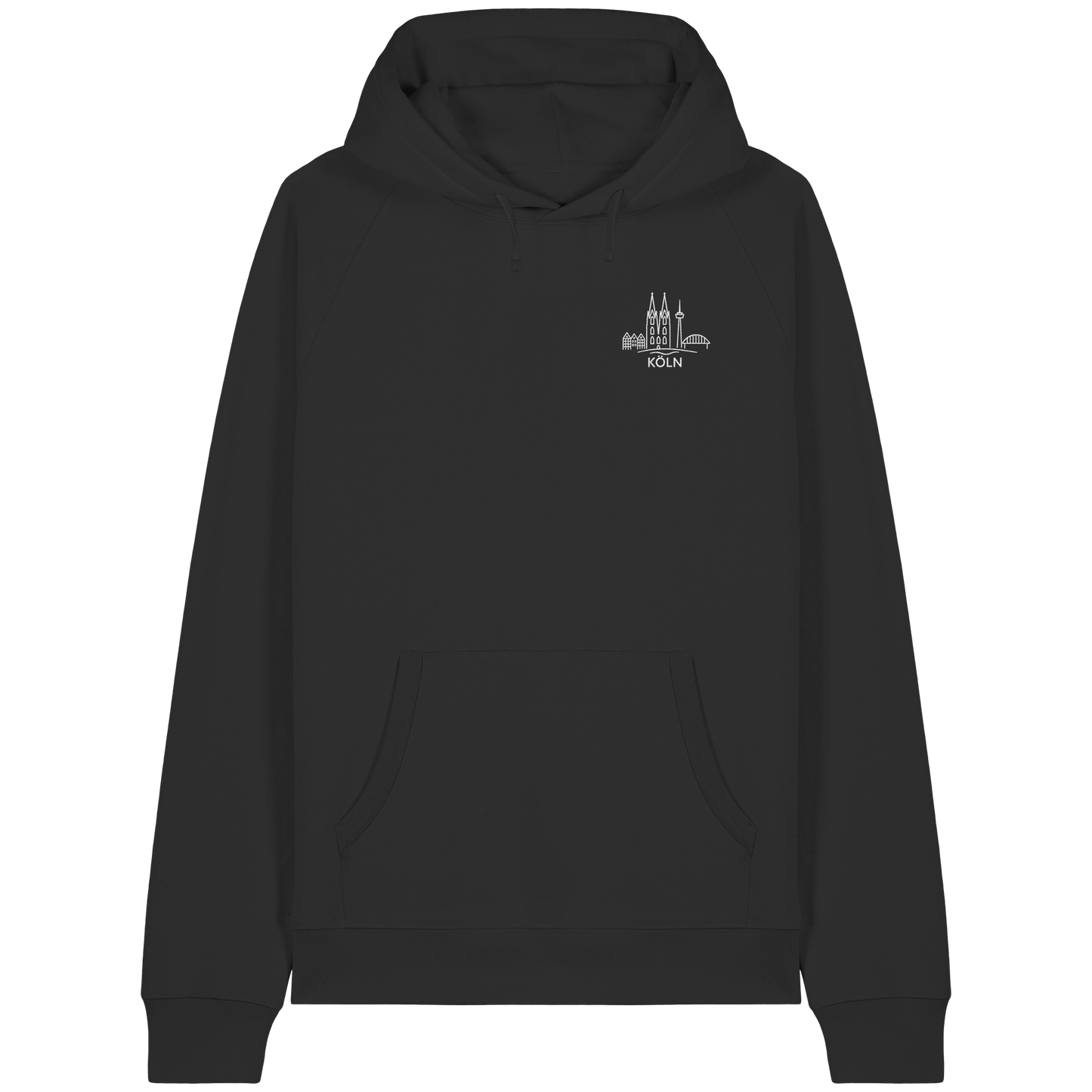 Köln Skyline Stick - Organic Raglan Hoodie