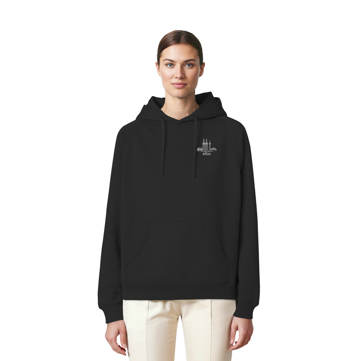 Köln Skyline Stick - Organic Raglan Hoodie