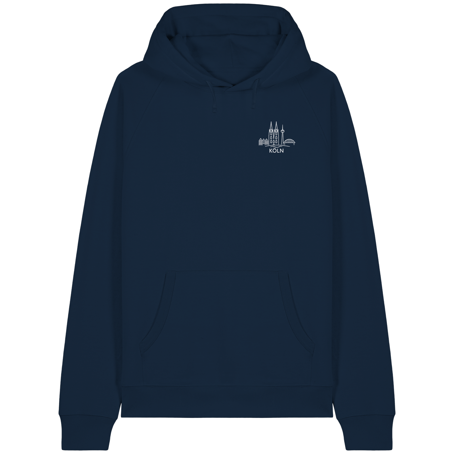 Köln Skyline Stick - Organic Raglan Hoodie