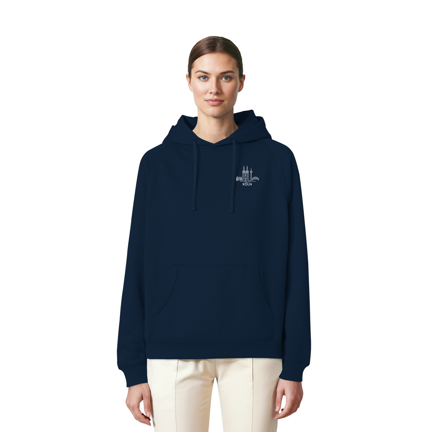 Köln Skyline Stick - Organic Raglan Hoodie