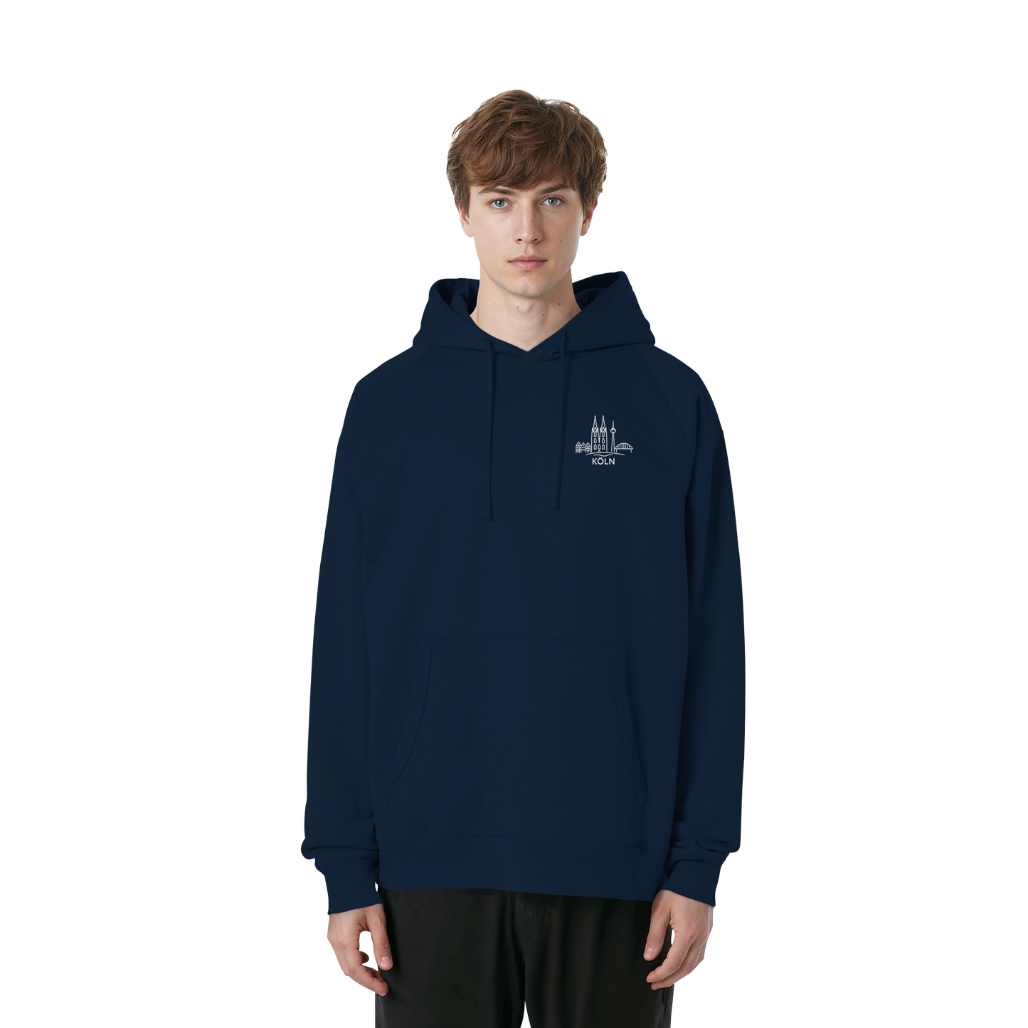 Köln Skyline Stick - Organic Raglan Hoodie