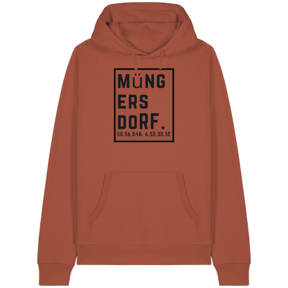 Müngersdorf Koordinaten (großer Druck auf der Brust) - Organic Raglan Hoodie