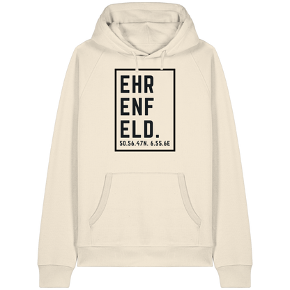 Ehrenfeld Koordinaten (großer Druck auf der Brust) - Organic Raglan Hoodie