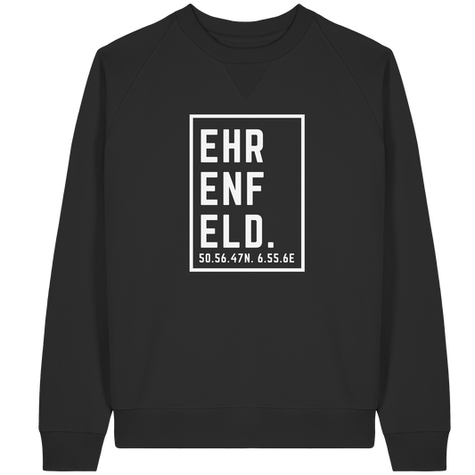 Ehrenfeld Koordinaten (großer Druck auf der Brust) - Organic Raglan Sweatshirt