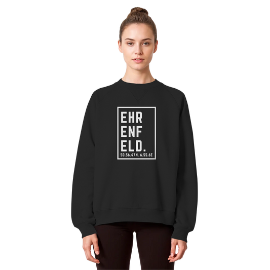 Ehrenfeld Koordinaten (großer Druck auf der Brust) - Organic Raglan Sweatshirt