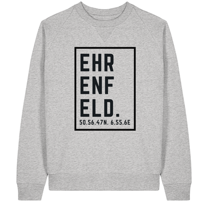 Ehrenfeld Koordinaten (großer Druck auf der Brust) - Organic Raglan Sweatshirt