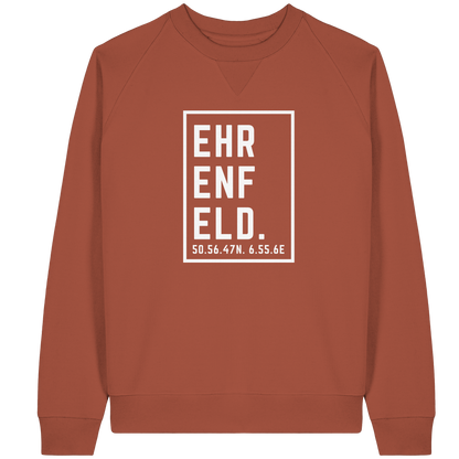 Ehrenfeld Koordinaten (großer Druck auf der Brust) - Organic Raglan Sweatshirt
