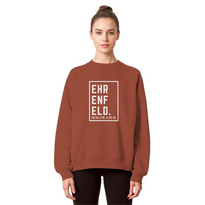 Ehrenfeld Koordinaten (großer Druck auf der Brust) - Organic Raglan Sweatshirt