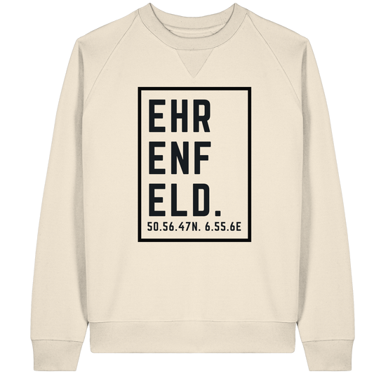 Ehrenfeld Koordinaten (großer Druck auf der Brust) - Organic Raglan Sweatshirt