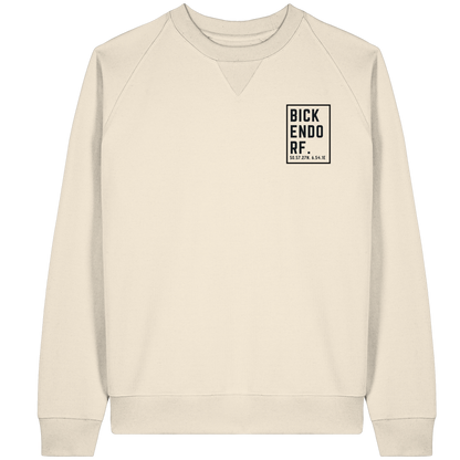Bickendorf Koordinaten (kleiner Druck auf der Brust) - Organic Raglan Sweatshirt