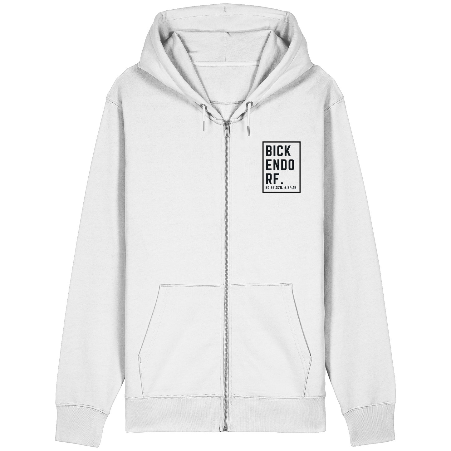 Bickendorf Koordinaten (kleiner Druck auf der Brust) - Organic Relaxed Zipper