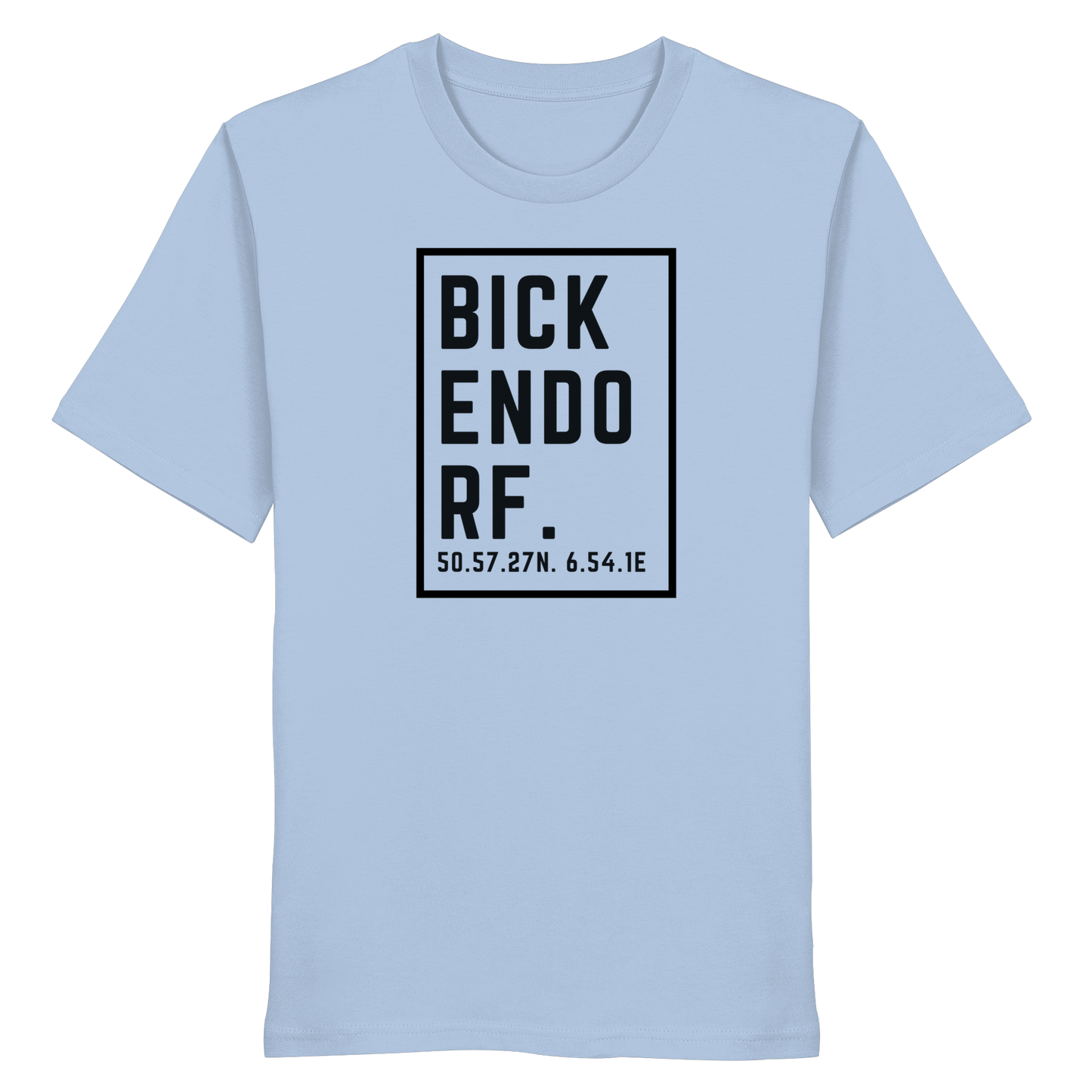Bickendorf Koordinaten (großer Druck auf der Brust) - Organic Shirt