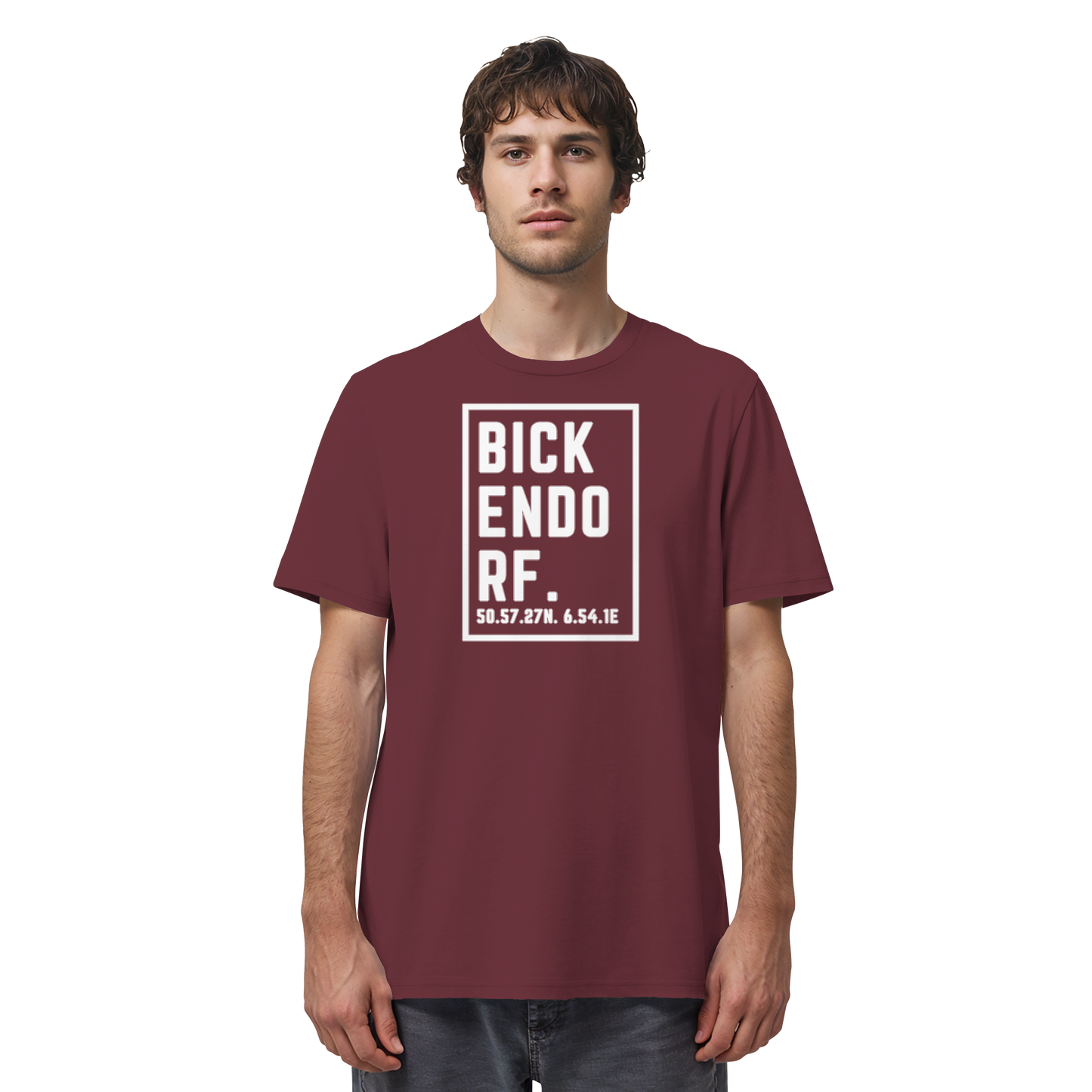Bickendorf Koordinaten (großer Druck auf der Brust) - Organic Shirt