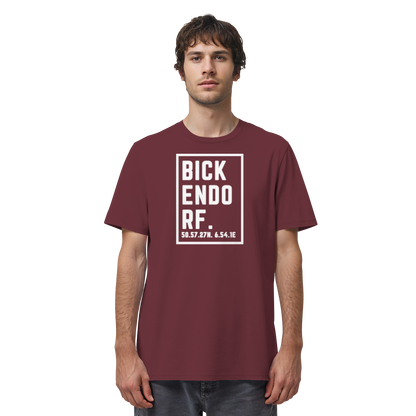 Bickendorf Koordinaten (großer Druck auf der Brust) - Organic Shirt