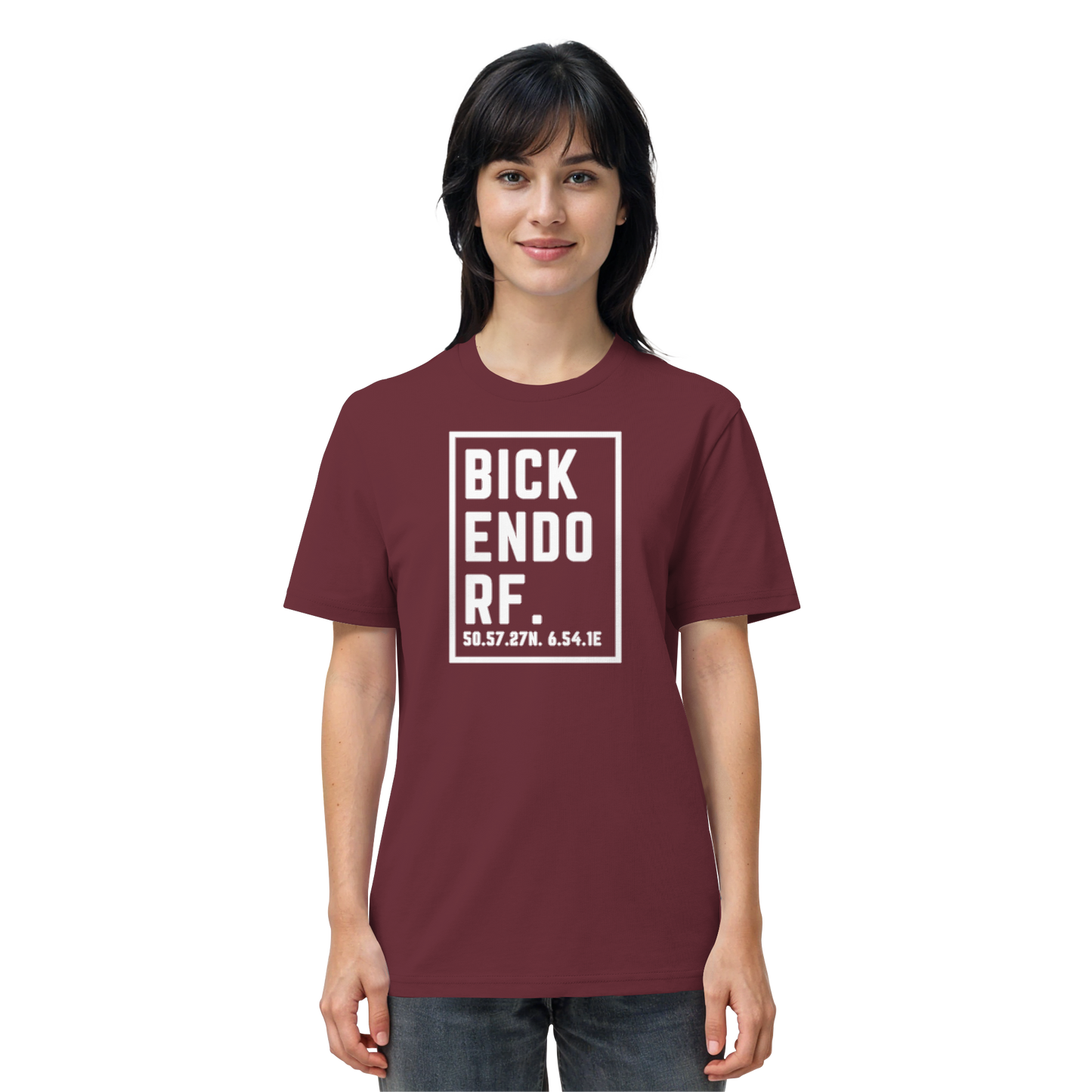 Bickendorf Koordinaten (großer Druck auf der Brust) - Organic Shirt
