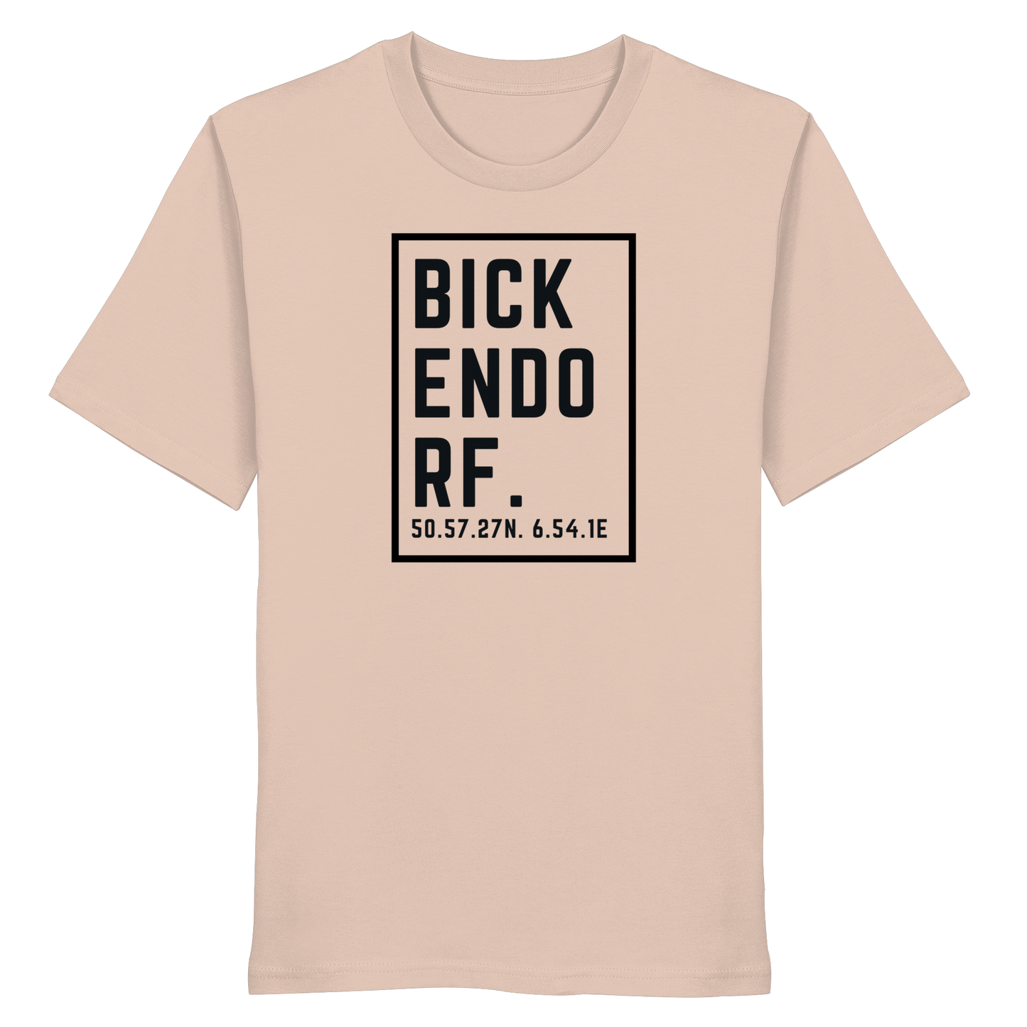 Bickendorf Koordinaten (großer Druck auf der Brust) - Organic Shirt