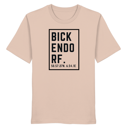 Bickendorf Koordinaten (großer Druck auf der Brust) - Organic Shirt