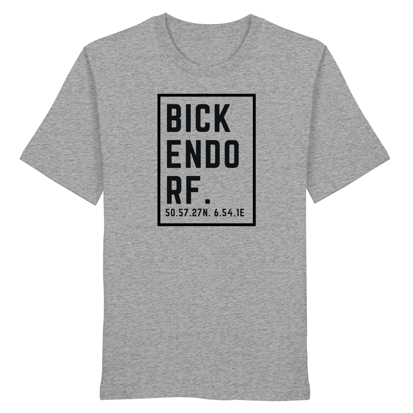 Bickendorf Koordinaten (großer Druck auf der Brust) - Organic Shirt