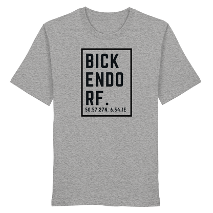 Bickendorf Koordinaten (großer Druck auf der Brust) - Organic Shirt
