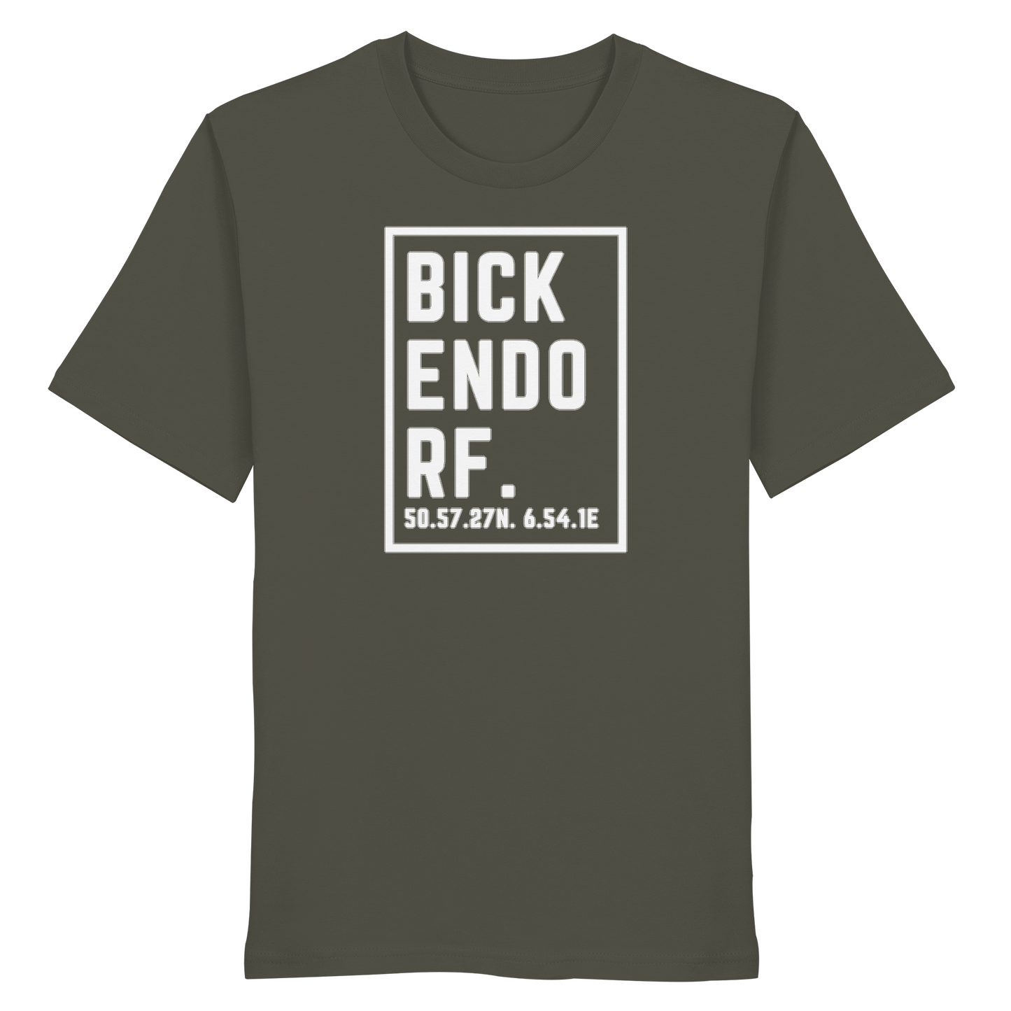 Bickendorf Koordinaten (großer Druck auf der Brust) - Organic Shirt
