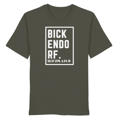 Bickendorf Koordinaten (großer Druck auf der Brust) - Organic Shirt