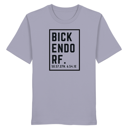 Bickendorf Koordinaten (großer Druck auf der Brust) - Organic Shirt