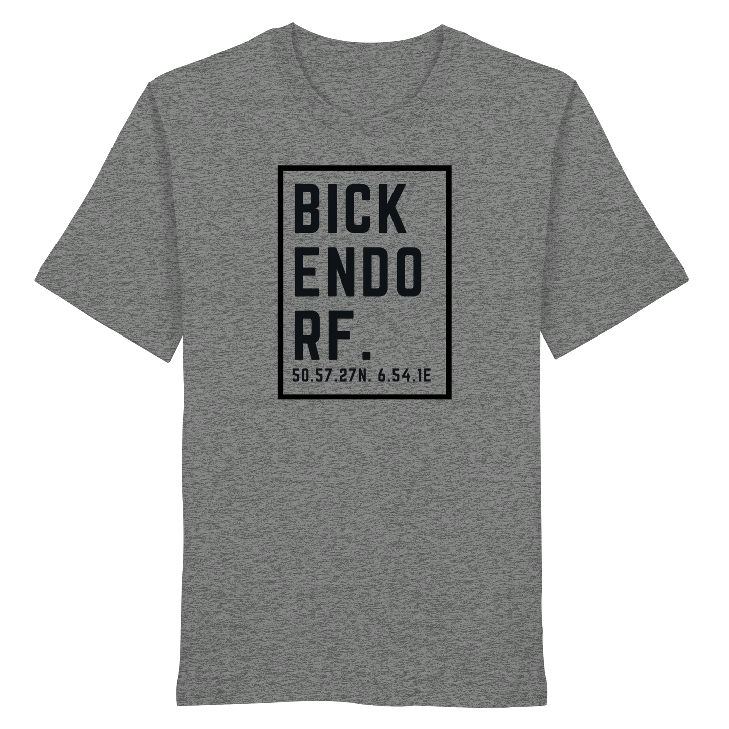 Bickendorf Koordinaten (großer Druck auf der Brust) - Organic Shirt