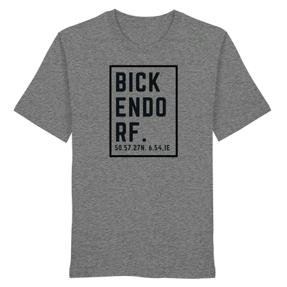 Bickendorf Koordinaten (großer Druck auf der Brust) - Organic Shirt