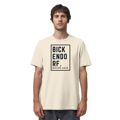 Bickendorf Koordinaten (großer Druck auf der Brust) - Organic Shirt