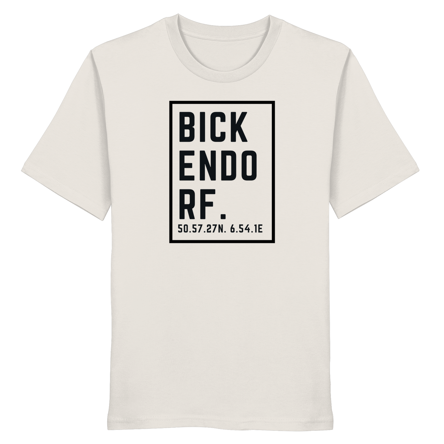 Bickendorf Koordinaten (großer Druck auf der Brust) - Organic Shirt