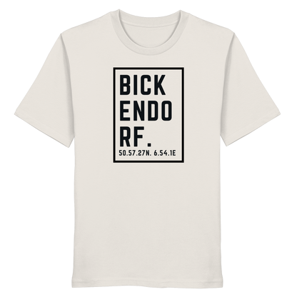 Bickendorf Koordinaten (großer Druck auf der Brust) - Organic Shirt