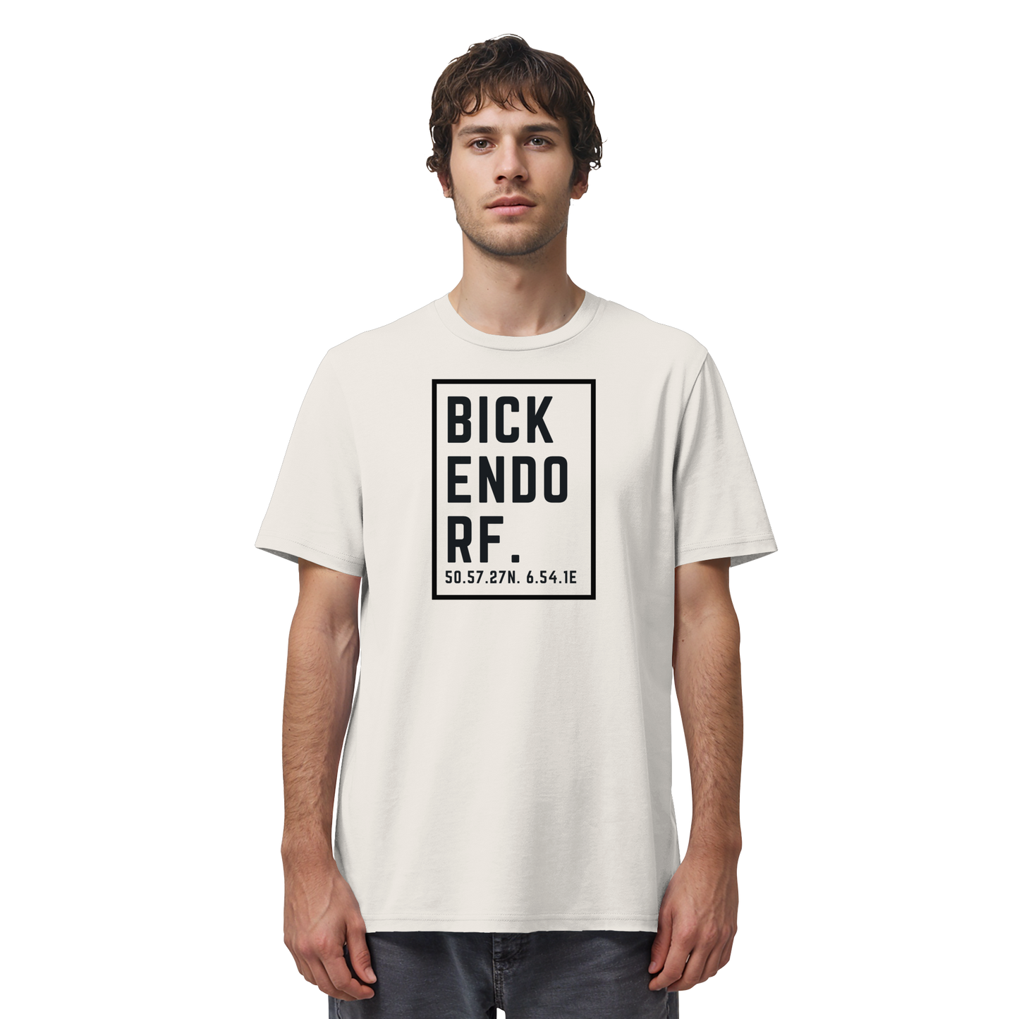 Bickendorf Koordinaten (großer Druck auf der Brust) - Organic Shirt