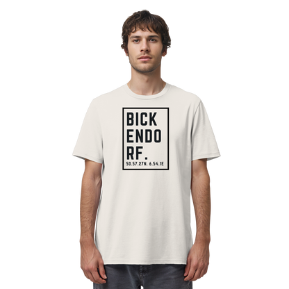 Bickendorf Koordinaten (großer Druck auf der Brust) - Organic Shirt