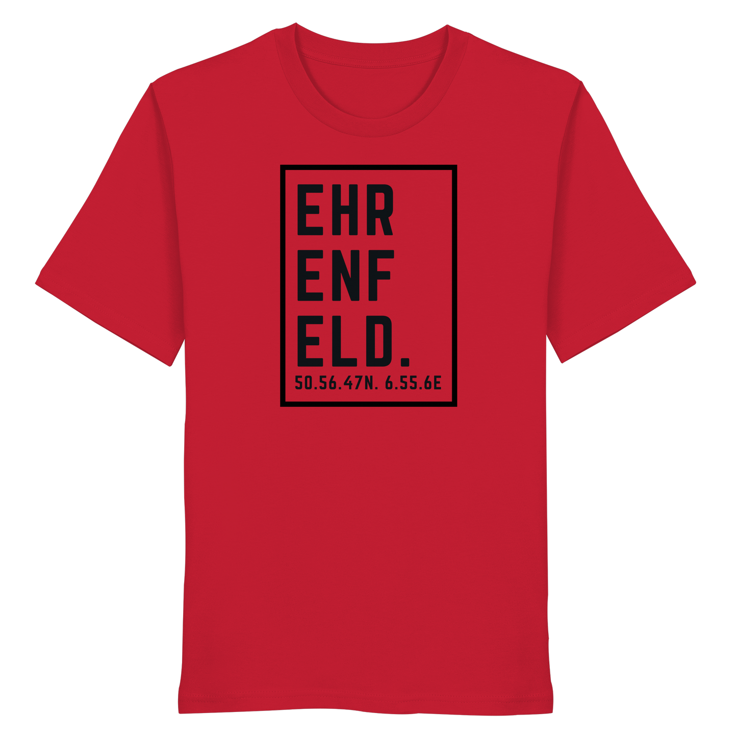 Ehrenfeld Koordinaten (großer Druck auf der Brust) - Organic Shirt