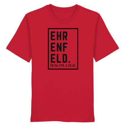 Ehrenfeld Koordinaten (großer Druck auf der Brust) - Organic Shirt