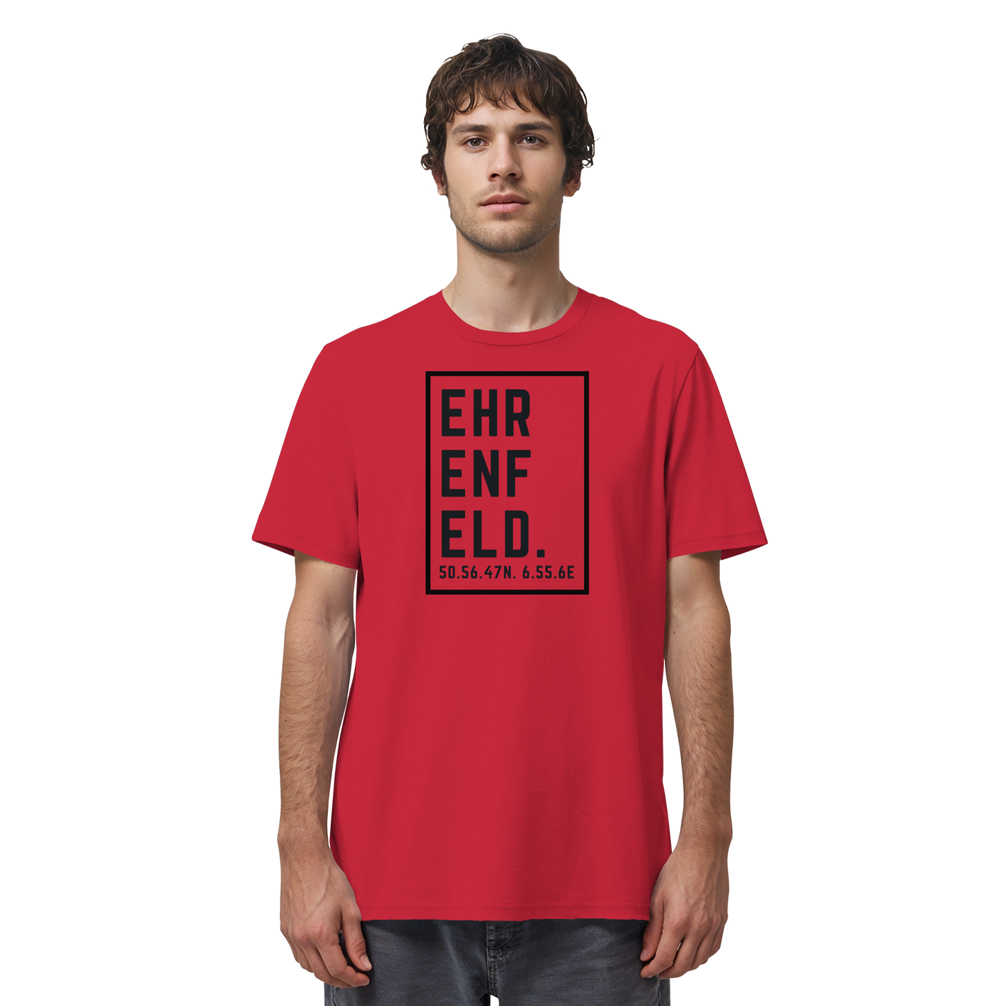 Ehrenfeld Koordinaten (großer Druck auf der Brust) - Organic Shirt