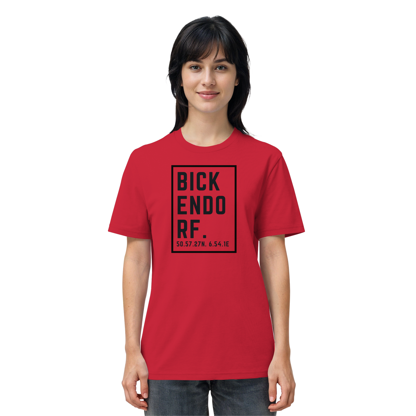 Bickendorf Koordinaten (großer Druck auf der Brust) - Organic Shirt