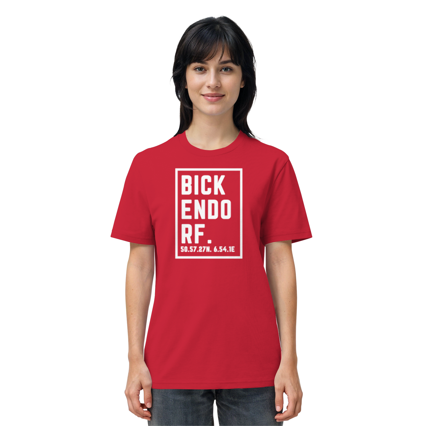 Bickendorf Koordinaten (großer Druck auf der Brust) - Organic Shirt