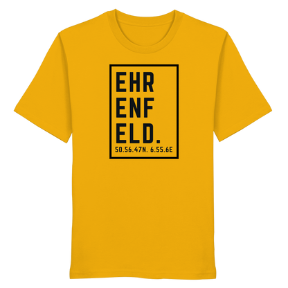 Ehrenfeld Koordinaten (großer Druck auf der Brust) - Organic Shirt