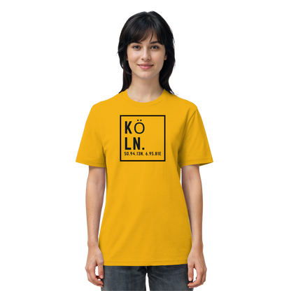Köln Koordinaten (großer Druck auf der Brust) - Organic Shirt