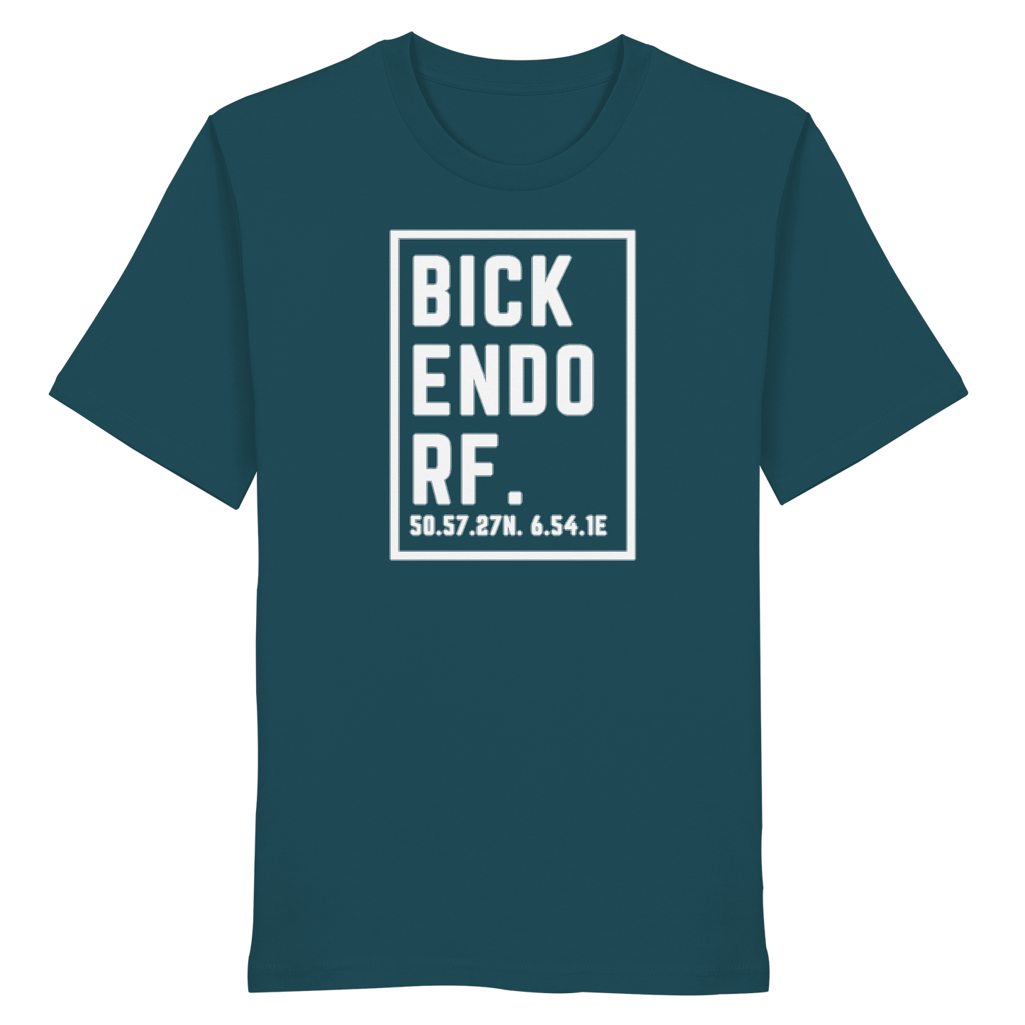 Bickendorf Koordinaten (großer Druck auf der Brust) - Organic Shirt