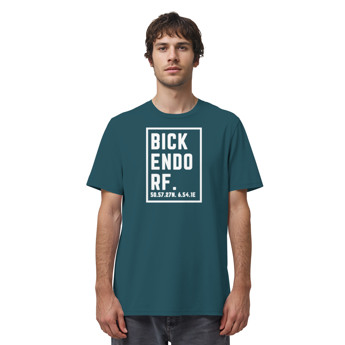 Bickendorf Koordinaten (großer Druck auf der Brust) - Organic Shirt