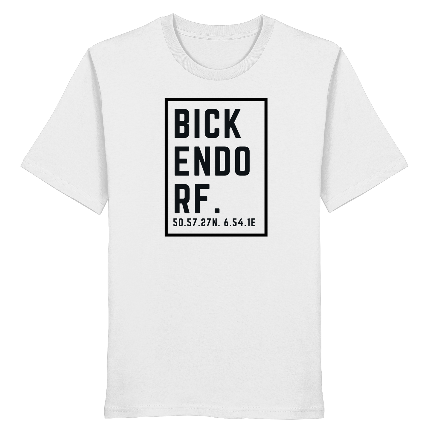 Bickendorf Koordinaten (großer Druck auf der Brust) - Organic Shirt
