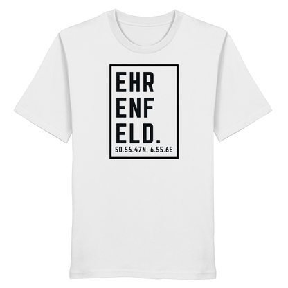 Ehrenfeld Koordinaten (großer Druck auf der Brust) - Organic Shirt