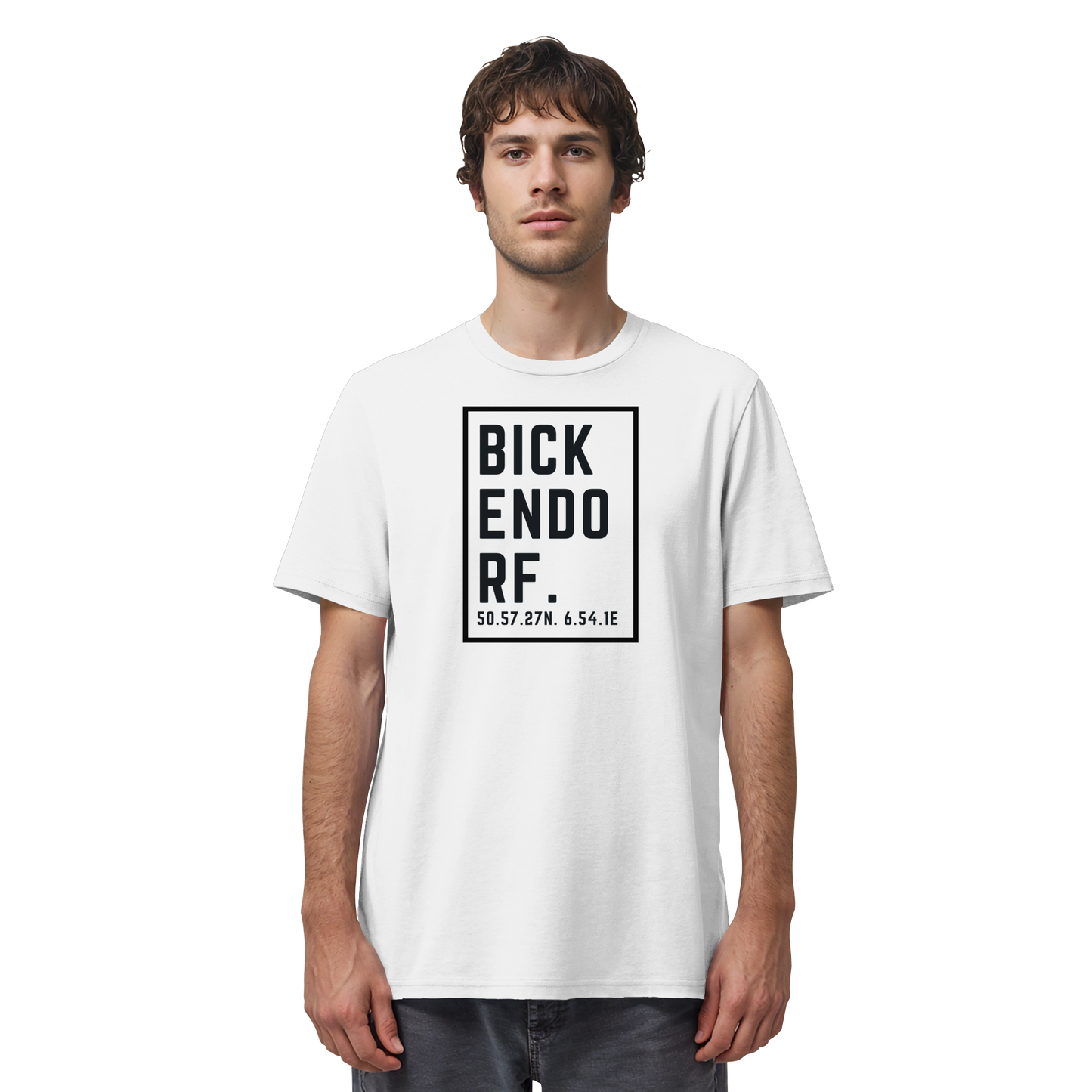 Bickendorf Koordinaten (großer Druck auf der Brust) - Organic Shirt