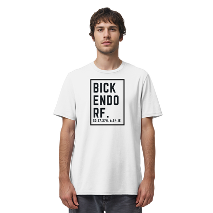 Bickendorf Koordinaten (großer Druck auf der Brust) - Organic Shirt