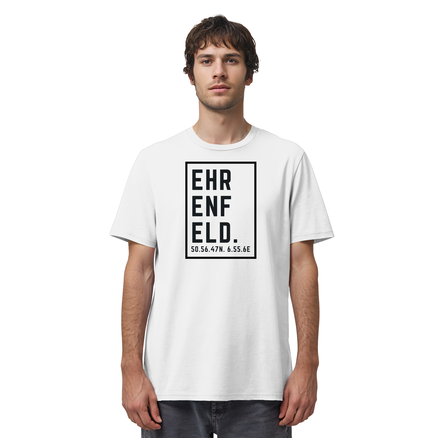 Ehrenfeld Koordinaten (großer Druck auf der Brust) - Organic Shirt