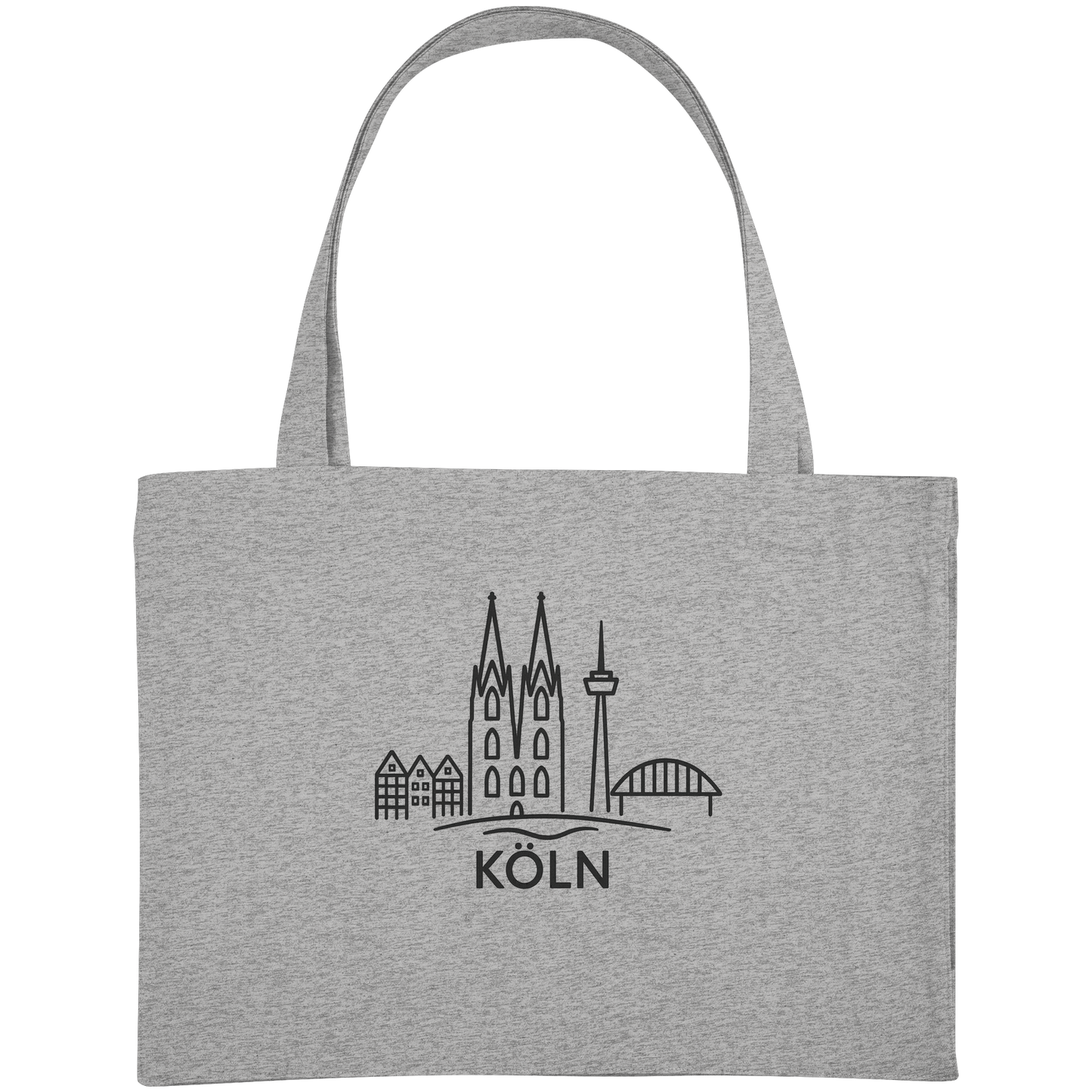 Köln Skyline (Druck) - Organic Shopping-Bag