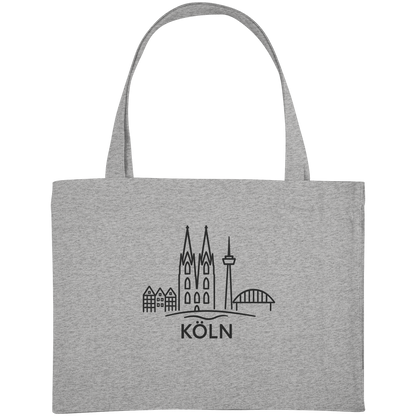 Köln Skyline (Druck) - Organic Shopping-Bag