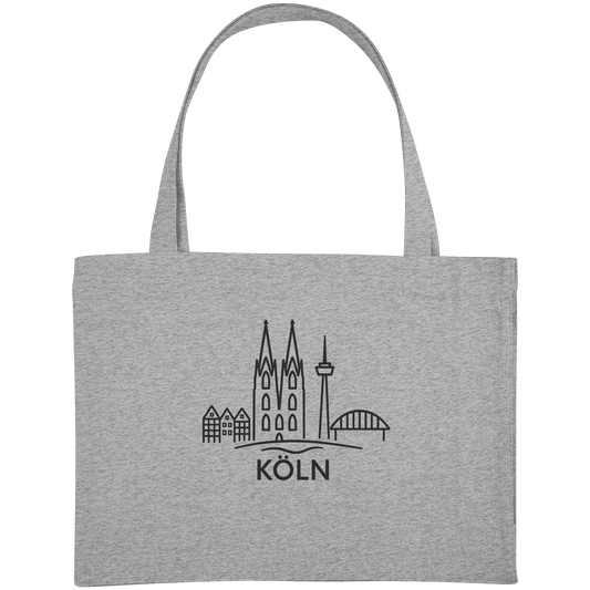 Köln Skyline (Druck) - Organic Shopping-Bag